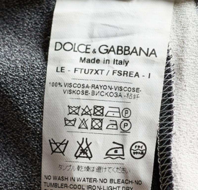 De las mujeres Dolce & Gabbana Pantalones de crepé a rayas monocromáticos L en venta
