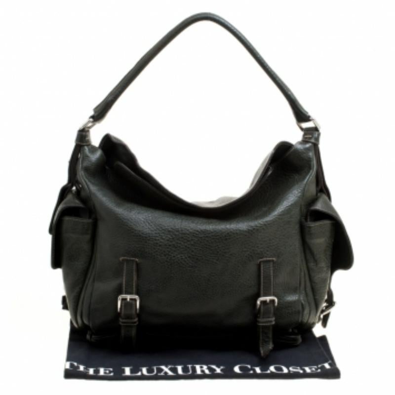 Sac hobo Miss Forever Dolce & Gabbana en cuir vert mousse Bon état - En vente à Dubai, Al Qouz 2