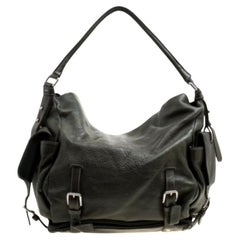 Dolce & Gabbana Mossy Green Leather Miss Forever Hobo