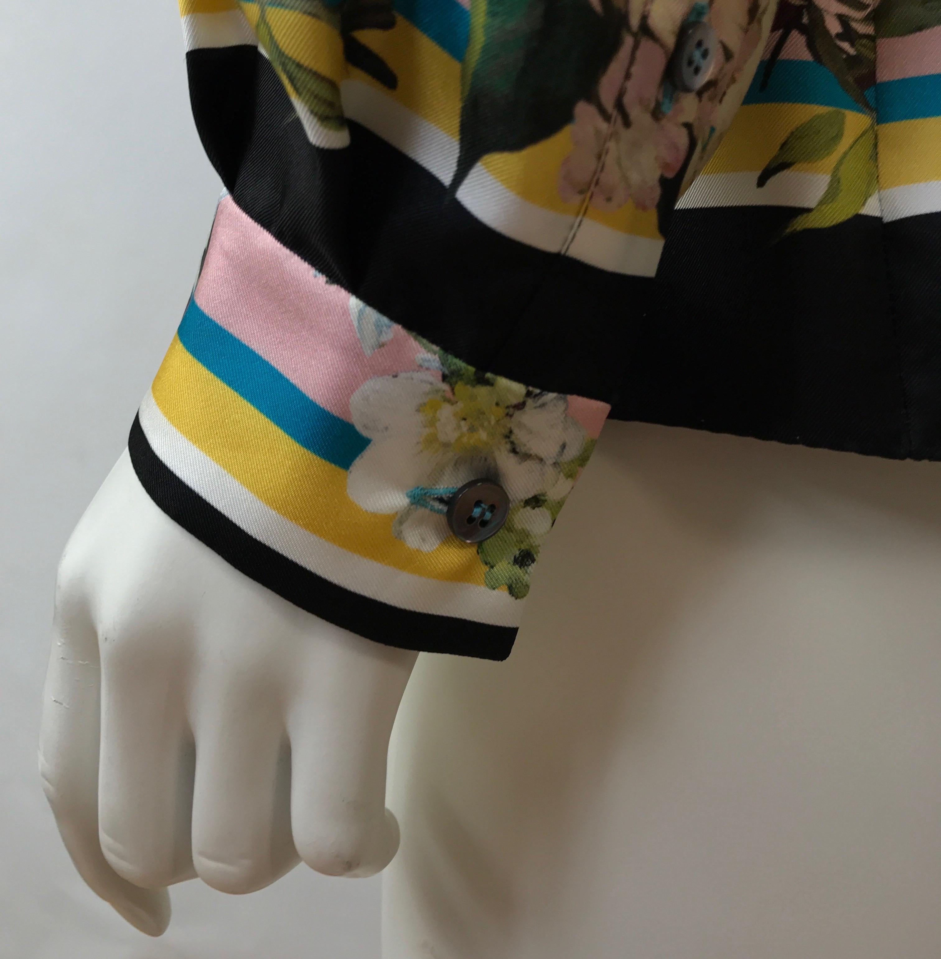 Women's Dolce & Gabbana Multi Color Silk Floral Top-44