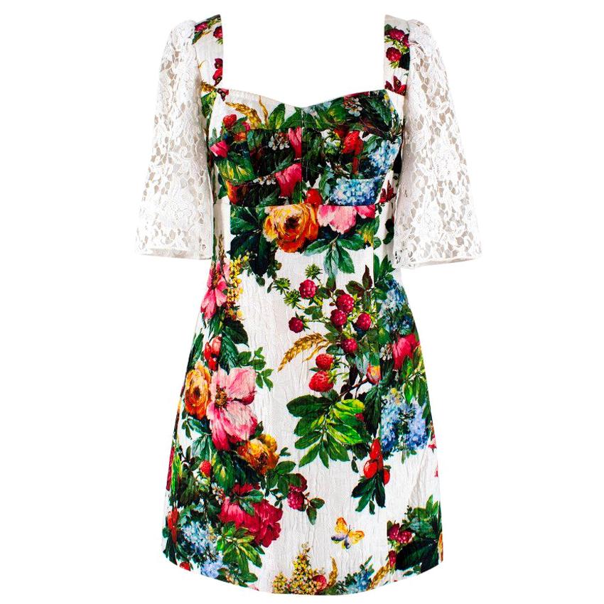 Dolce & Gabbana Multi-Colored Floral Print Dress IT 40