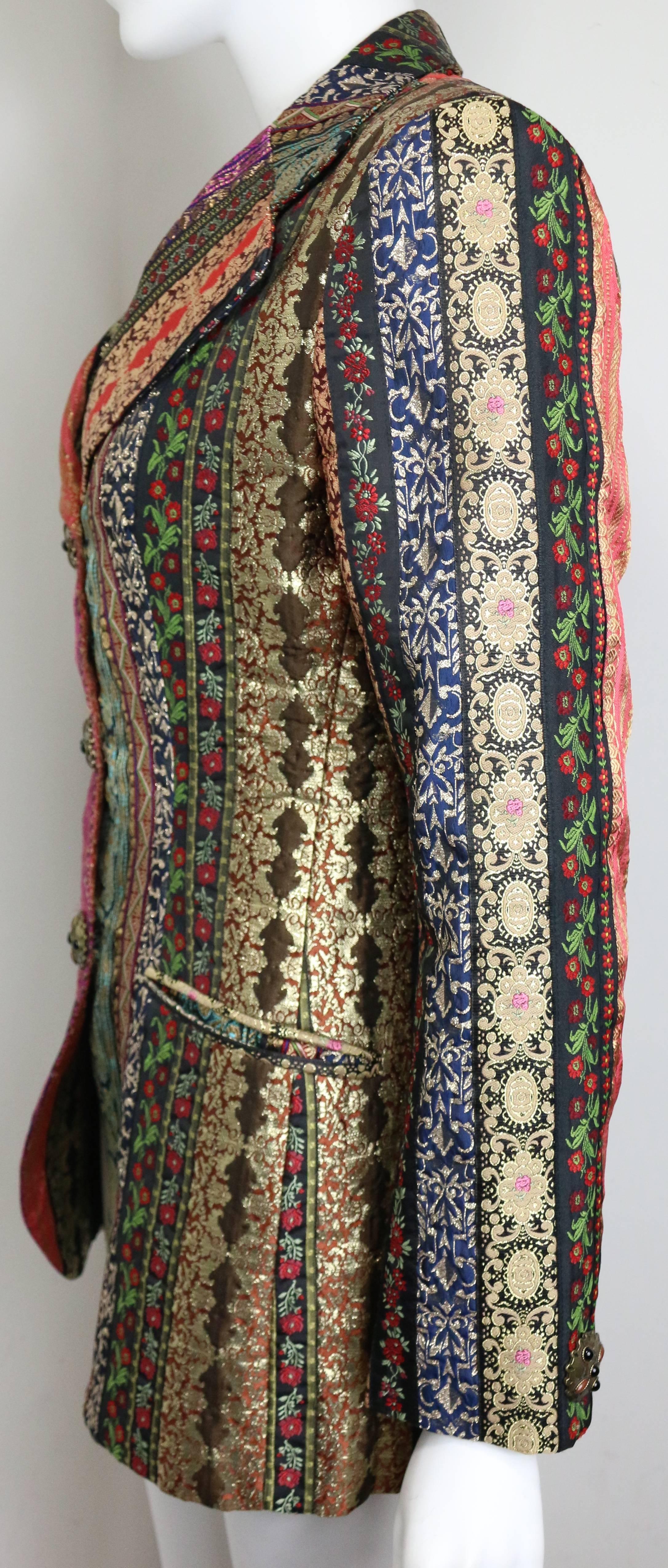 Dolce & Gabbana Multi Colour with Jacquard Patterns Embroidered Blazer For Sale 1