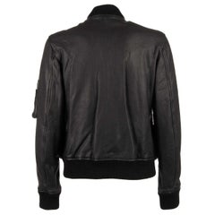 Dolce & Gabbana - Multi-Pocket Military Inspired Nappa Leather Jacket Black 48