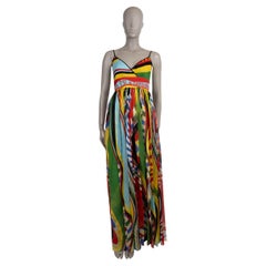 DOLCE & GABBANA multi silk 2025 CARRETTO CHIFFON MAXI Dress S