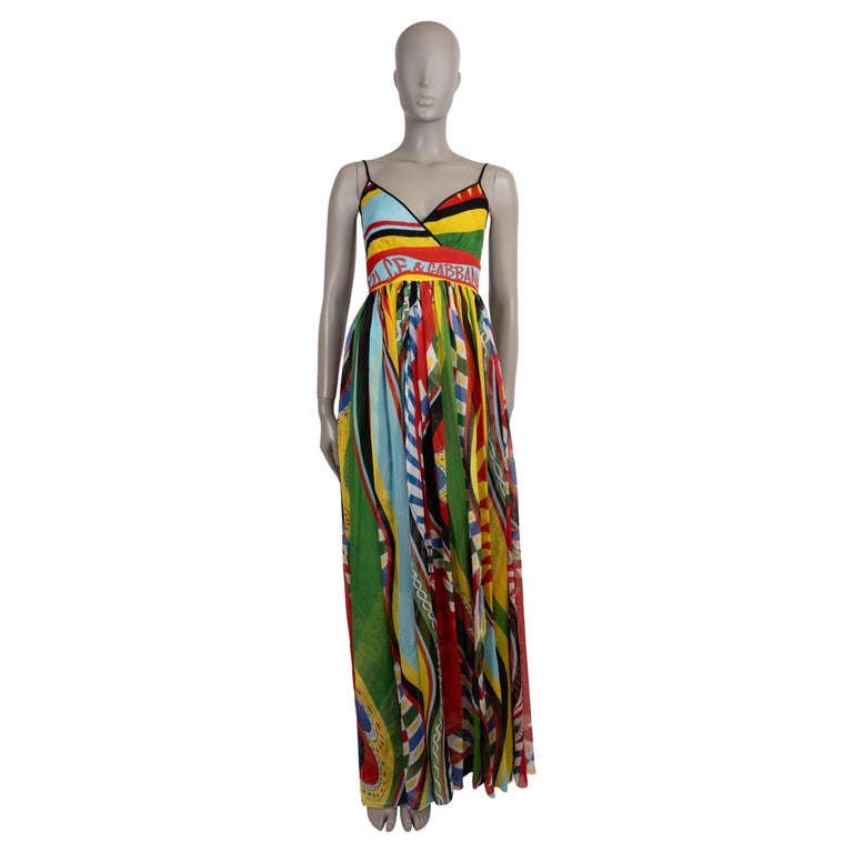 DOLCE and GABBANA multi silk 2025 CARRETTO CHIFFON MAXI Dress S For Sale at 1stDibs DOLCE and GABBANA multi silk 2025 CARRETTO CHIFFON MAXI Dress S For Sale at 1stDibs