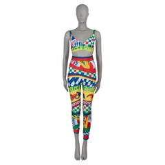 DOLCE & GABBANA multicolor 2023 CARRETTO JERSEY TOP & LEGGINGS Set Suit S