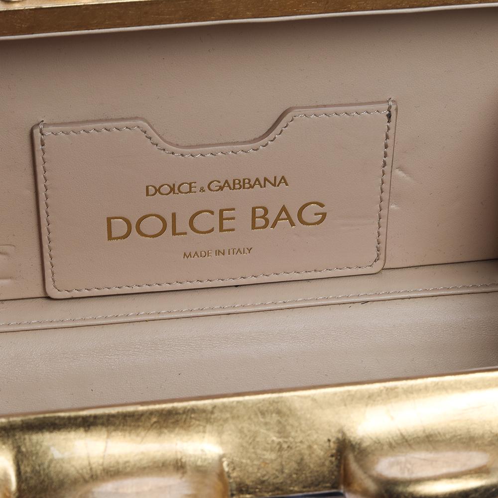 Dolce & Gabbana Multicolor Acrylic Mirrored Baroque Dolce Box Bag 5
