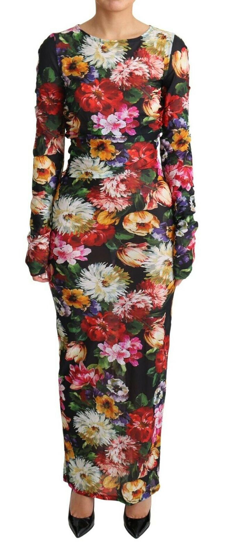 Gorgeous brand new with tags, 100% Authentic Dolce & Gabbana Colorful sheer dress. Decorated with a printed floral motif features a round neck and long sleeves.



Model: Maxi dress

Color: Black with multicolor floral print

Zipper closure on the