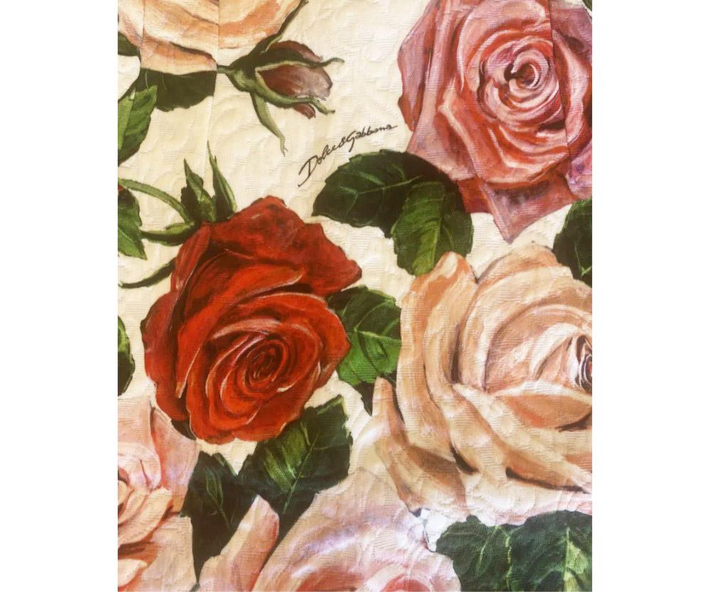 dolce gabbana rose skirt