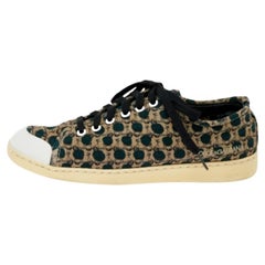 Dolce & Gabbana Multicolor Canvas And Leather Low Top Sneakers