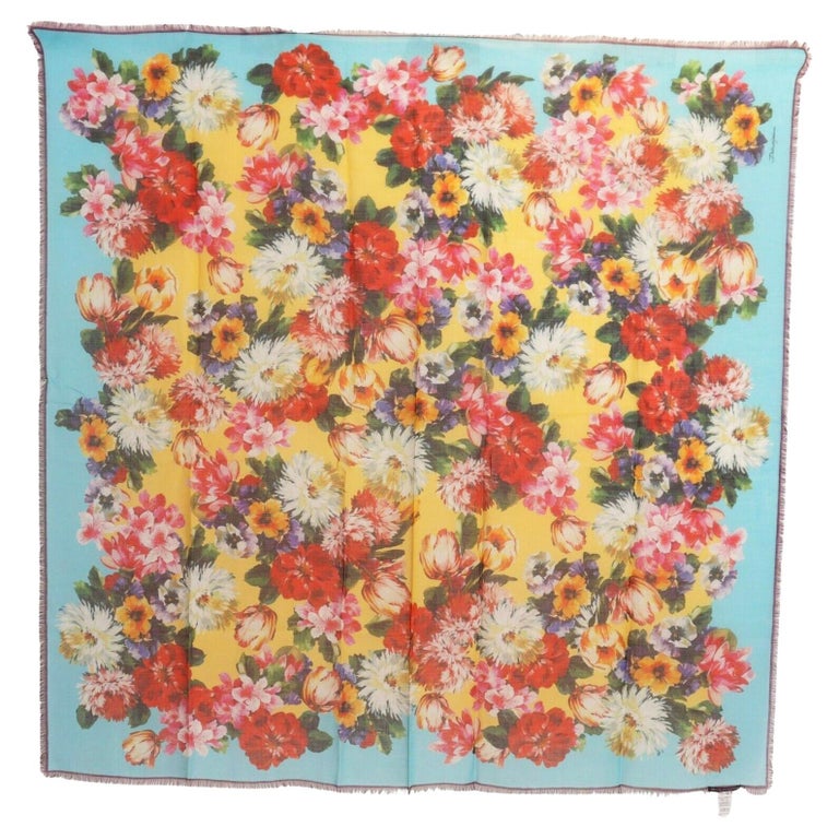 Dolce & Gabbana Multicolor Fur Shawl Neck Wrap Cover Collar Scarf