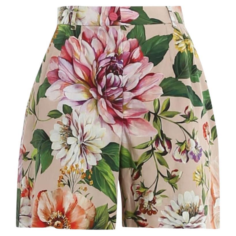 Dolce & Gabbana Bordeaux White Striped Hemp Casual Shorts