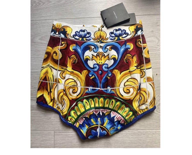 Dolce & Gabbana Multicolor Camouflage DG Logo Beachwear Shorts Swimwear