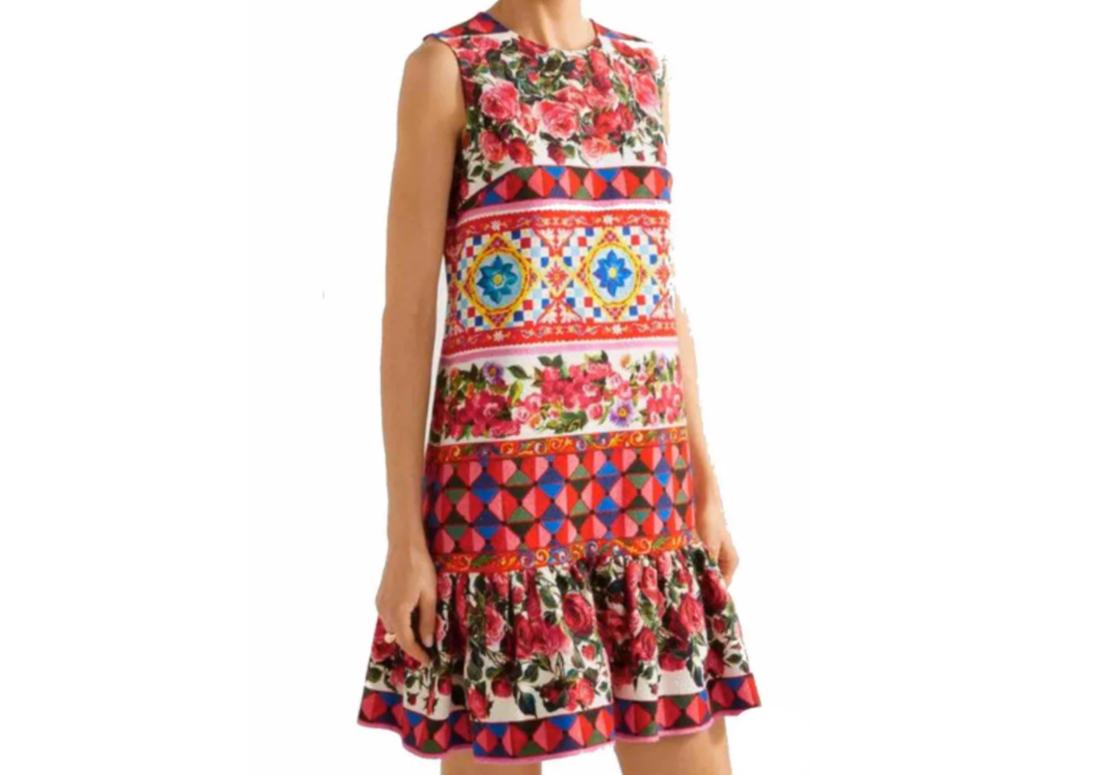 Dolce & Gabbana Sicily Caretto Rose printed cotton midi dress 
 
Size 40IT UK8, S 

Material: Cotton

Please check my other DG clothing, bags, shoes & accessories! 