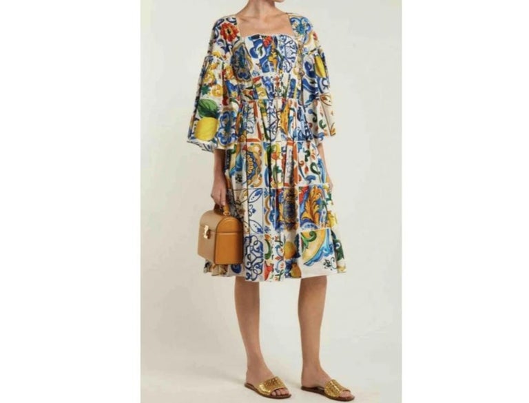 sicily flowers printed cotton midi dress Sicily Flowers cotton shirt dress in orange - Farm Rio