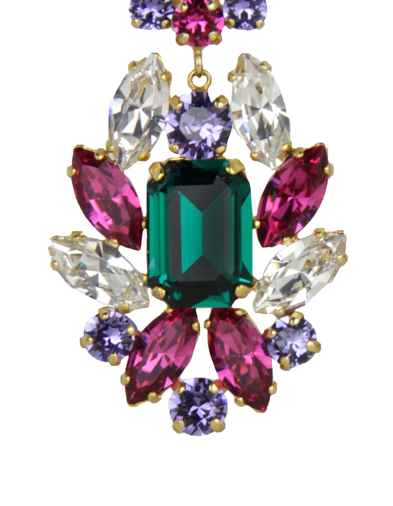 Dolce & Gabbana Multicolor Crystal Statement Earrings

Made In: Italy
Year of Production: 2018-2022
Color: Clear, green, pink, purple
Materials: Metal, crystal
Hallmarks: Dolce & Gabbana
Closure/Opening: Clip back
Overall Condition: