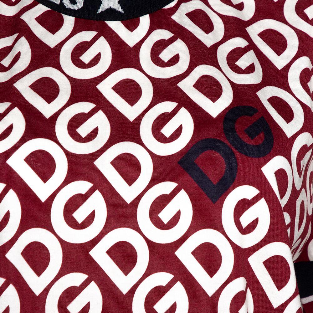 Dolce & Gabbana Multicolor DG Mania Print Jersey Crew Neck T Shirt IT 42 In New Condition In Dubai, Al Qouz 2