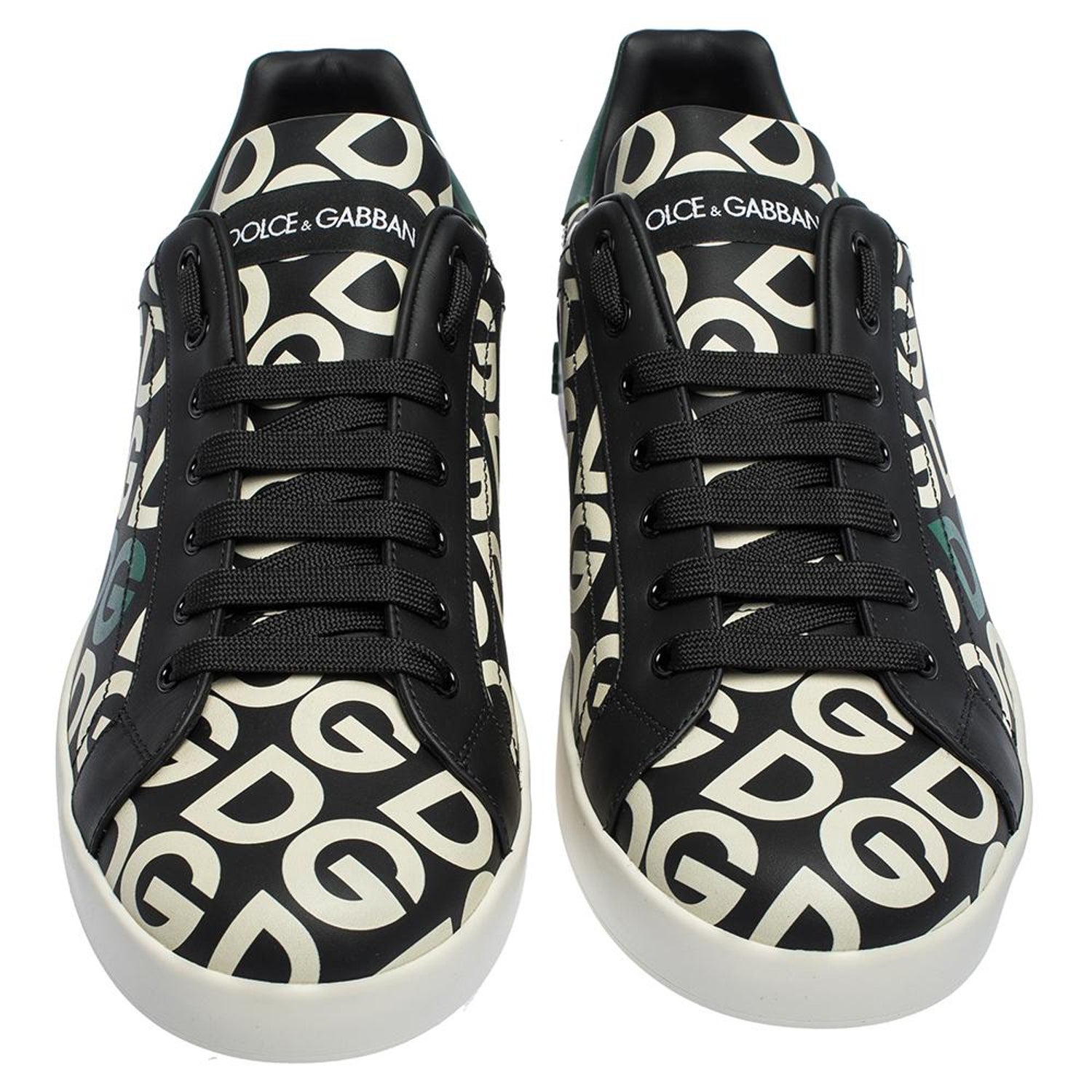 Dolce and Gabbana Multicolor DG Mania Print Leather Low-Top Sneakers Size  44 at 1stDibs