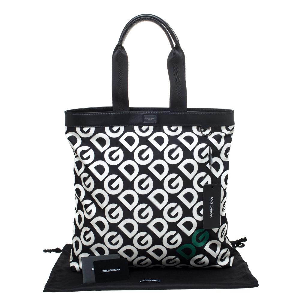 Women's Dolce & Gabbana Multicolor DG Mania Print Nylon Shopping Bag