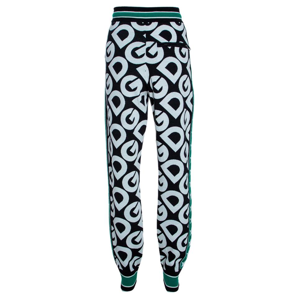 Dolce & Gabbana Multicolor DG Mania Print Wool Track Pants IT 42