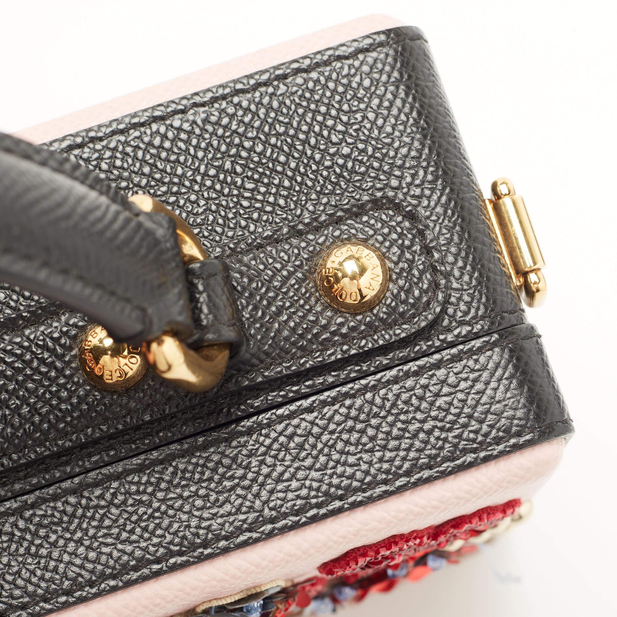 Dolce & Gabbana Multicolor Embellished Leather Box L' Amore Top Handle Bag 9