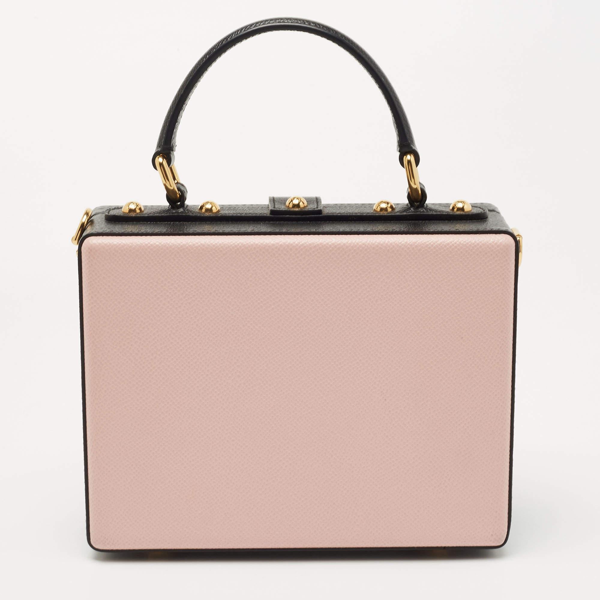 Dolce & Gabbana Multicolor Embellished Leather Box L' Amore Top Handle Bag In Excellent Condition In Dubai, Al Qouz 2