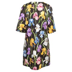 Dolce & Gabbana Multicolor Floral Jacquard Short Shift Dress XL