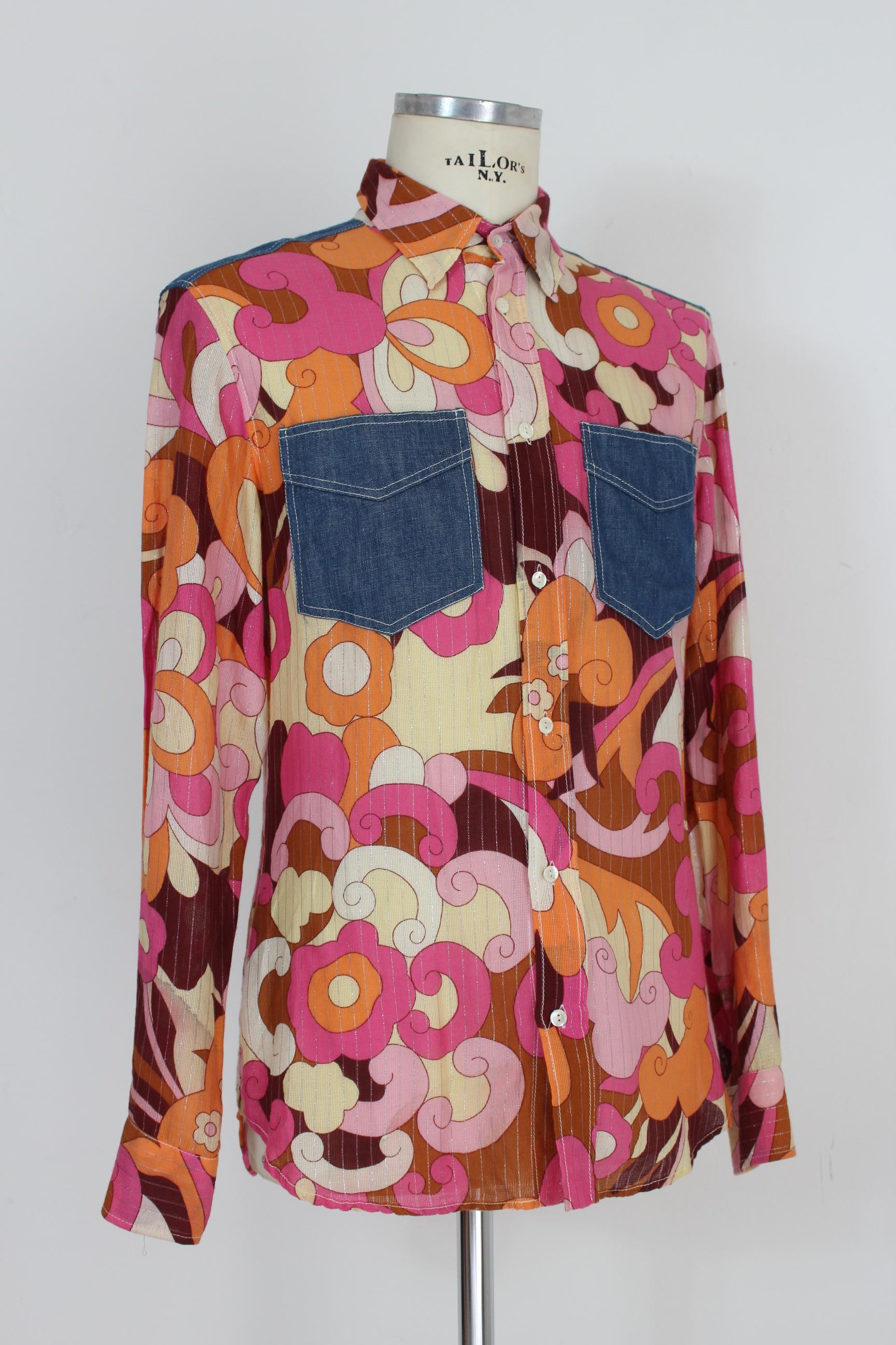 Dolce Gabbana Shirt vintage Multicolor Flowers shirt 1990s