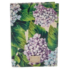 Dolce & Gabbana Porte-cartes pliable en cuir à fleurs multicolores