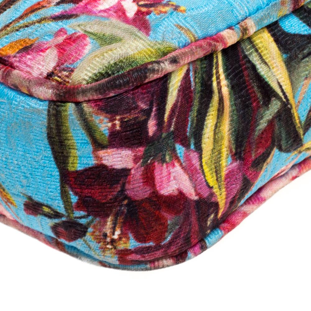 Dolce & Gabbana Multicolor Floral Print Fabric Miss Glam Chain Shoulder Bag 2