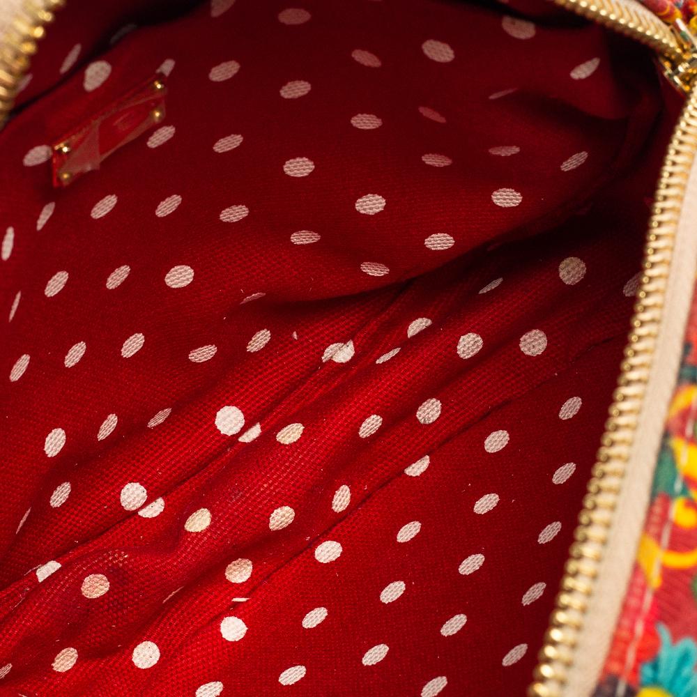 Dolce & Gabbana Multicolor Floral Print Fabric Miss Glam Round Shoulder Bag 4