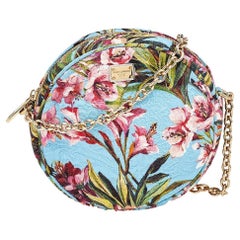 Dolce & Gabbana Multicolor Floral Print Fabric Miss Glam Round Shoulder Bag