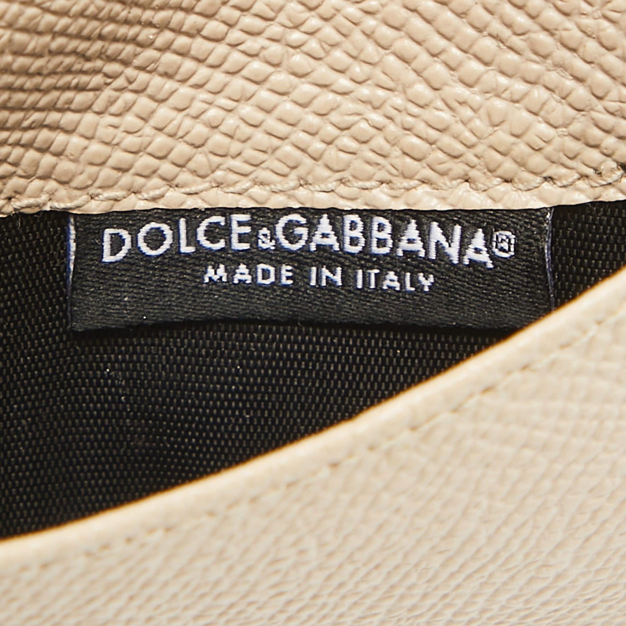 Tarjetero de piel con estampado floral multicolor Dolce & Gabbana 3