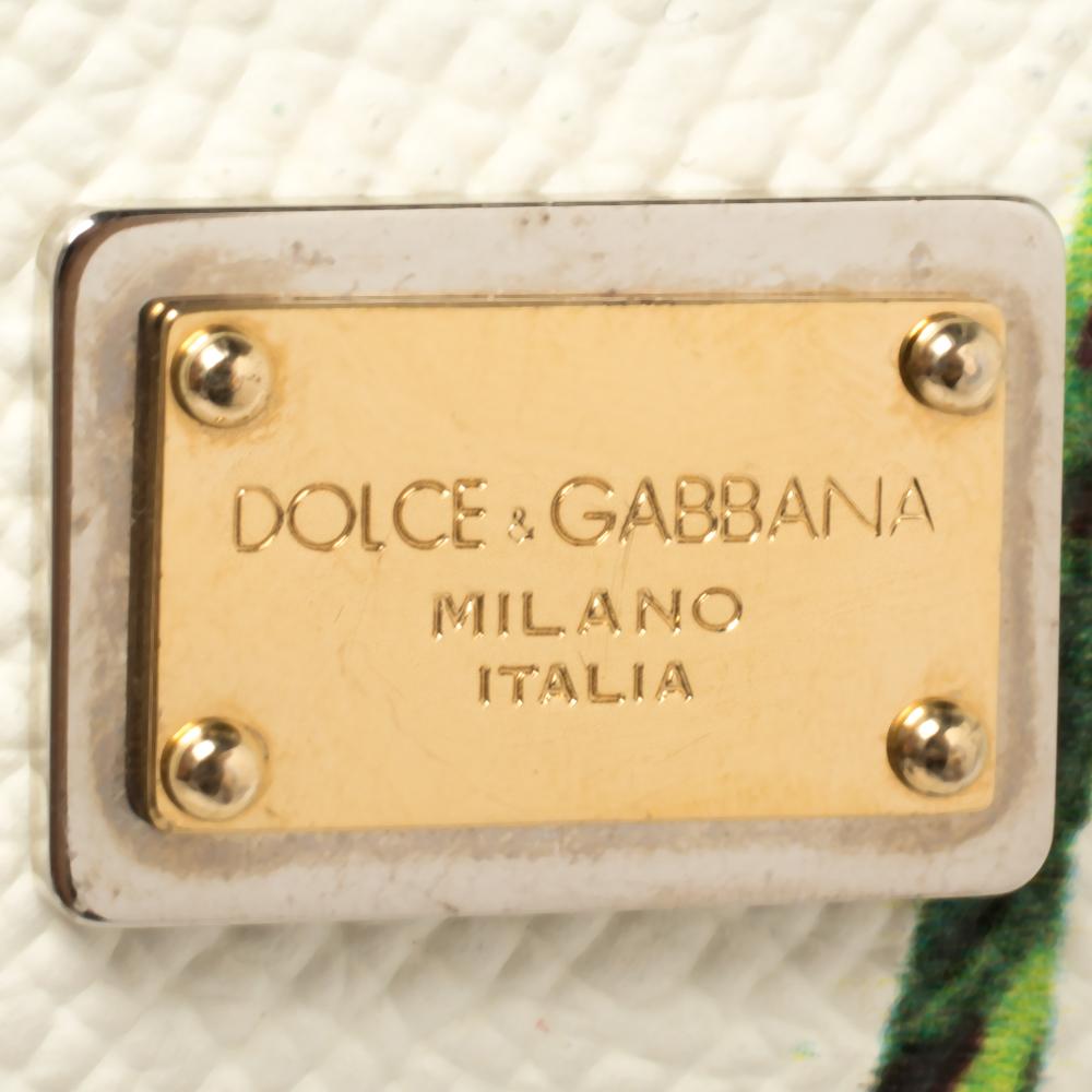 Dolce & Gabbana Multicolor Floral Print Leather Miss Sicily Von Wallet on Chain 5