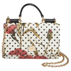 Dolce & Gabbana Multicolor Floral Print Leather Miss Sicily Von Wallet on Chain
