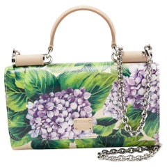 Dolce & Gabbana Multicolor Floral Print Leather Miss Sicily Von Wallet on Chain