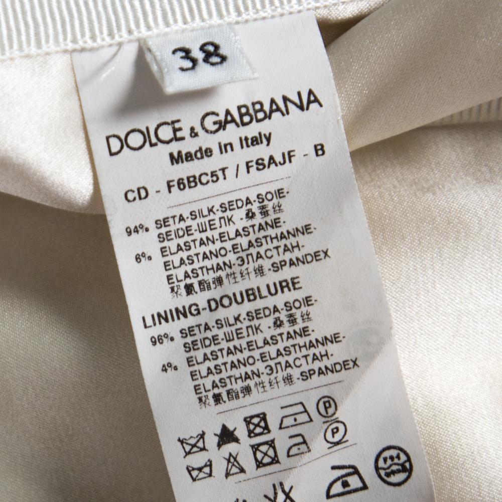 Dolce & Gabbana Multicolor Floral Print Silk Sleeveless Dress S 1