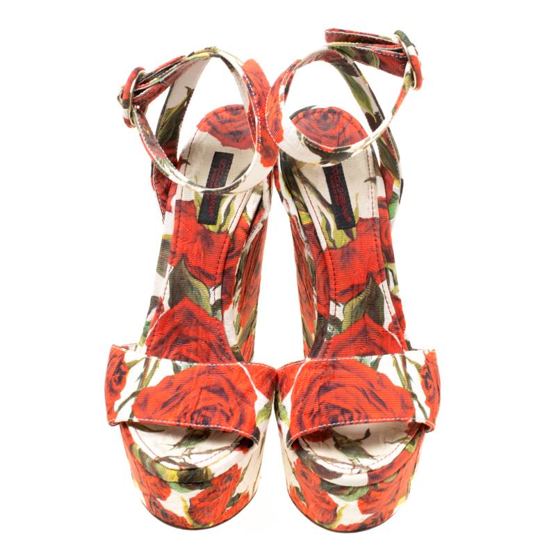 dolce and gabbana floral wedges