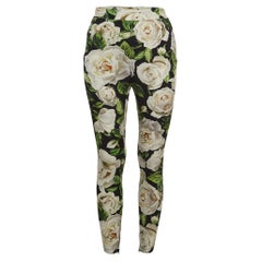 Dolce 
Gabbana Multicolor Floral Printed Silk Trousers S