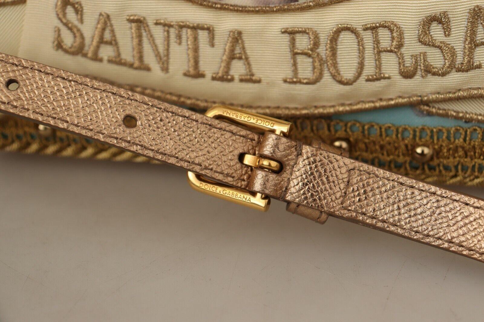 Dolce & Gabbana Multicolor Gold Angel Rose DG Box Handbag Shoulder Bag Da Sera For Sale 2