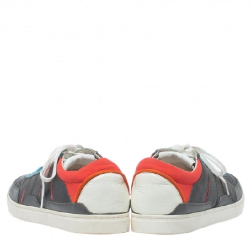 Dolce & Gabbana Multicolor Leather And Nylon Nigeria Sneakers Size 45 For Sale 1
