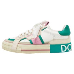 Dolce & Gabbana Multicolor Leather and Suede Custom 2.Zero Sneakers Size 38