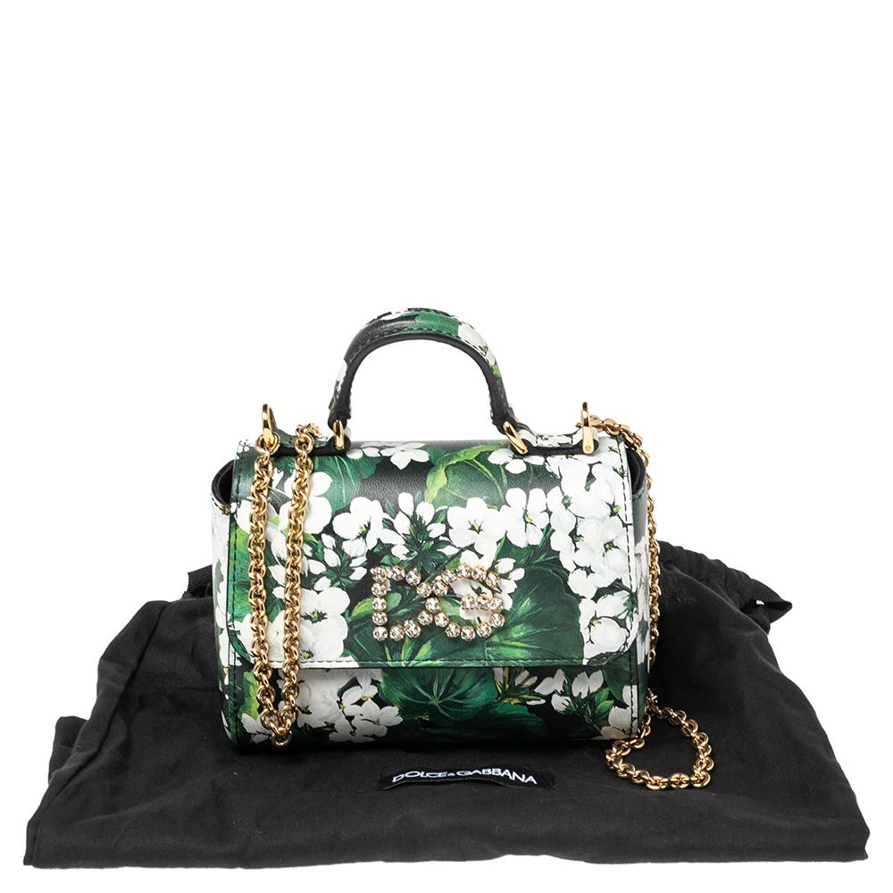 Women's Dolce & Gabbana Multicolor Leather Embellished Chain Bag