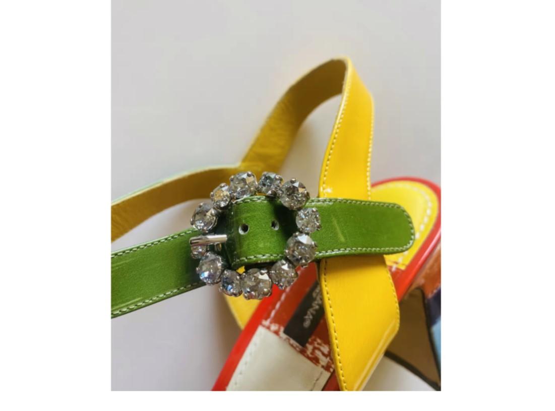 Dolce & Gabbana Multicolour crystals embellished sandals heels shoes 

Size 39, UK6 

Worn once, very good condition, signs on soles! 

Come in the original box! 

Please check my other DG clothing & accessories!