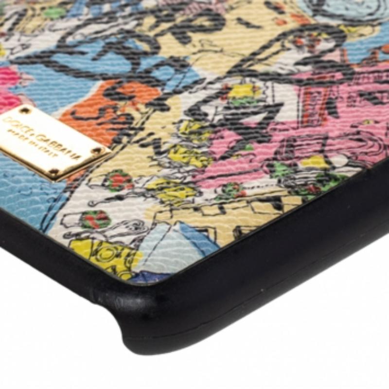Dolce & Gabbana Marbella iPhone 6/6s Plus Deckel aus mehrfarbigem Leder, Marbella Damen