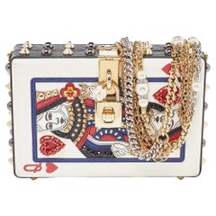 Dolce & Gabbana pochette Queen Of Hearts en cuir multicolore