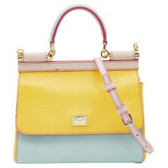 Dolce & Gabbana Multicolor Leather Small Miss Sicily Top Handle Bag