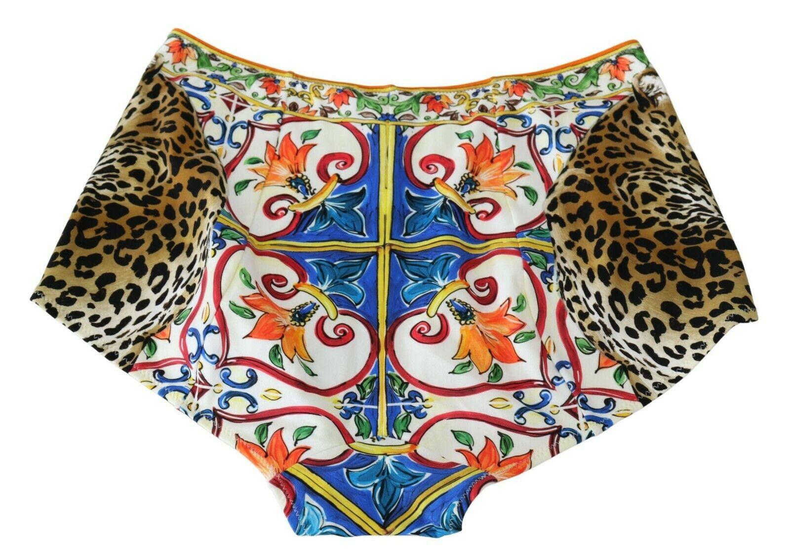 Dolce & Gabbana Mehrfarbiger Majolika 2-teiliger Badeanzug/Badeanzug/Bikini/ Strandbekleidung Damen