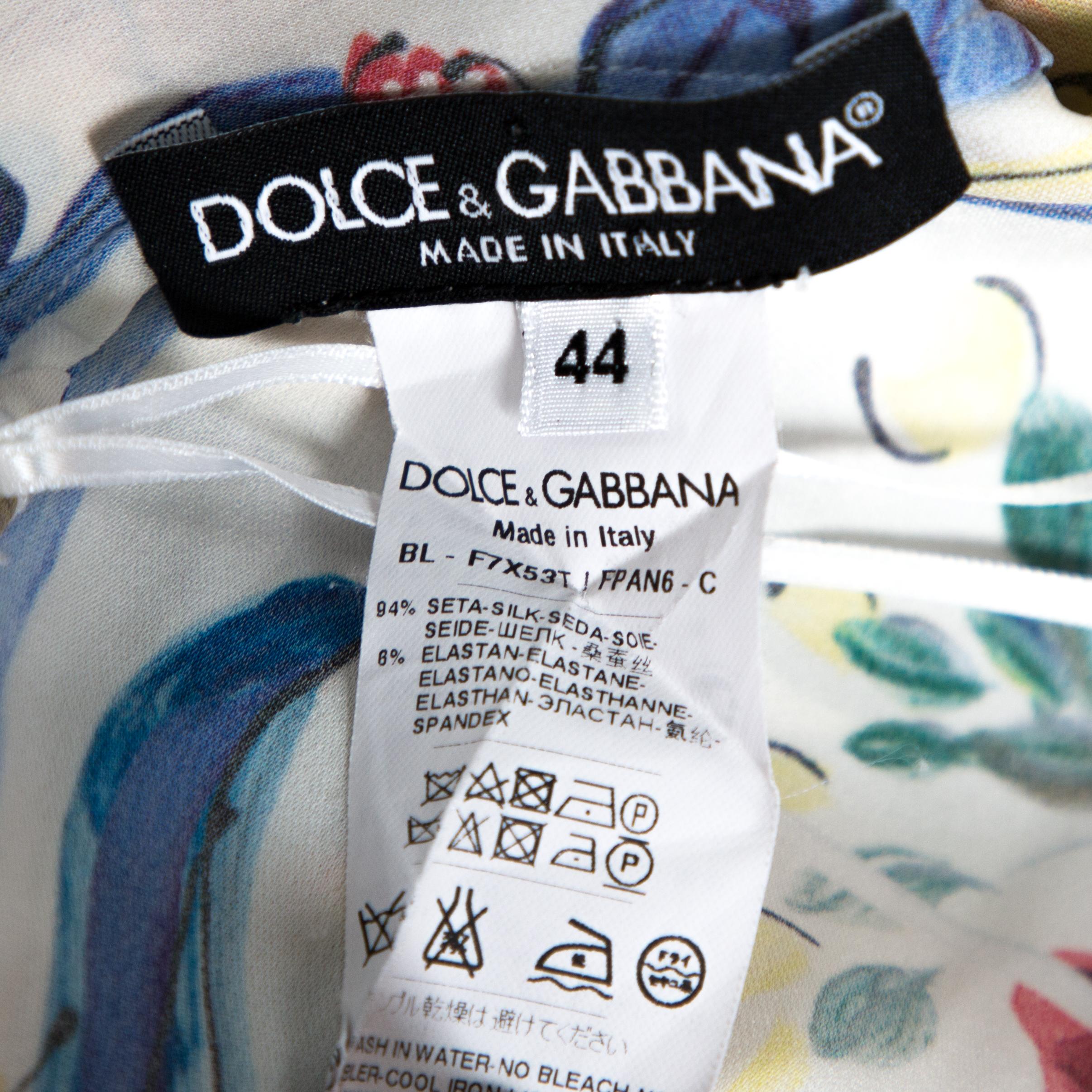 dolce & gabbana tile printed corset top