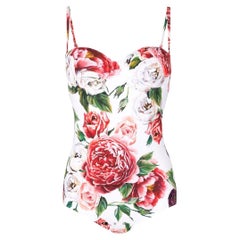 Dolce & Gabbana Multicolor Peony Rose Swimsuit Bikini Swimwear Beachwear Floral